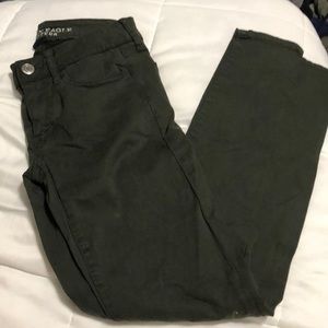 american eagle outfitters army green jeans